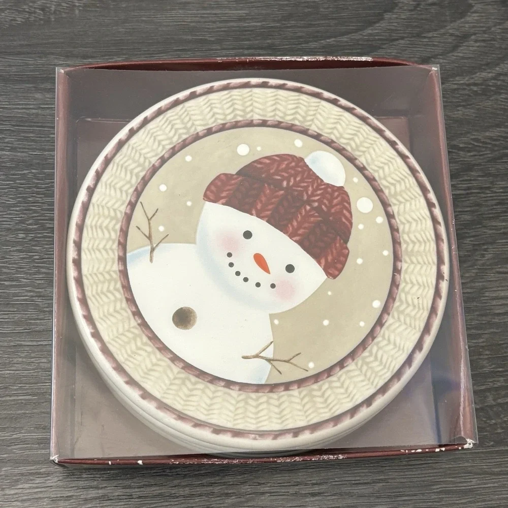 ST. NICHOLAS SQUARE ROUND CERAMIC COASTERS 